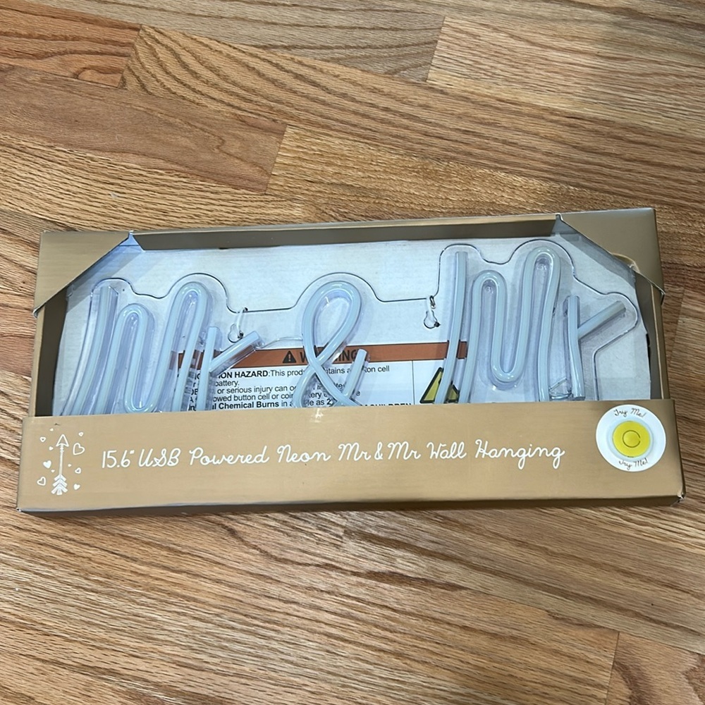 Mr & Mr LED Sign Neon wall hanging - gay husband wedding two men​